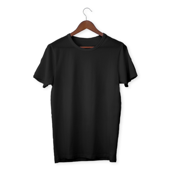 Black Color Cotton T-Shirt For Men